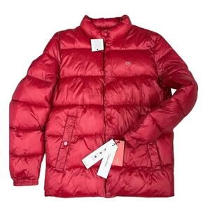 Calvin Klein Sorona Aura Red Puffer Jacket NWT Men’s S • Unisex Fit